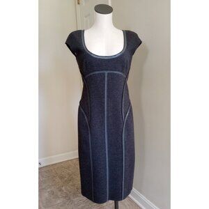 2007 Prada paneled wool midi dress